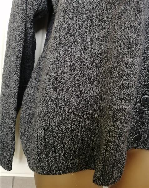 Grote foto antracietgrijs gemeleerde cardigan maat 48 50 kleding dames truien en vesten