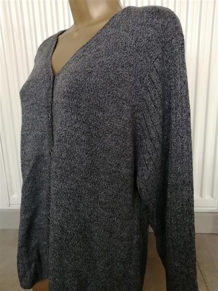 Grote foto antracietgrijs gemeleerde cardigan maat 48 50 kleding dames truien en vesten