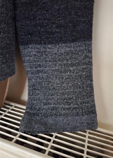 Grote foto elegante donkergrijze lange aanpassende trui 36 38 kleding dames truien en vesten