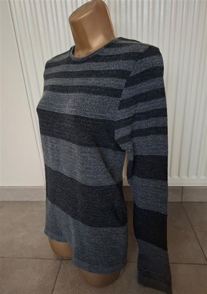 Grote foto elegante donkergrijze lange aanpassende trui 36 38 kleding dames truien en vesten