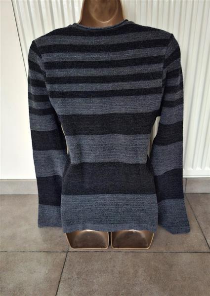 Grote foto elegante donkergrijze lange aanpassende trui 36 38 kleding dames truien en vesten