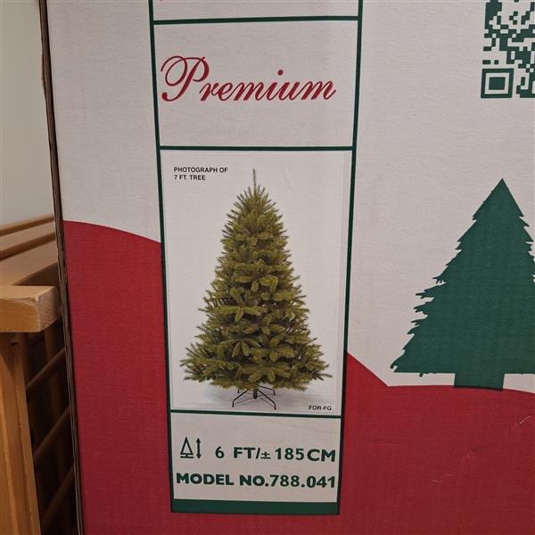 Grote foto kunstkerstboom 185 cm diversen kerst