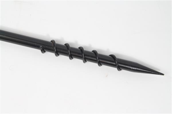 Grote foto stalen bankstick screw end zwart sport en fitness vissport
