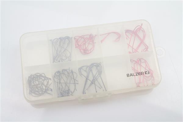 Grote foto balzer tacklebox gevuld met bindhaken 70 st sport en fitness vissport