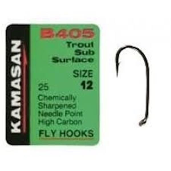 Grote foto kamasan b405 trout sub surface 25 st vlieghaken sport en fitness vissport
