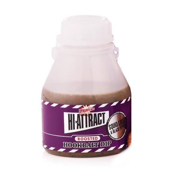 Grote foto dynamite baits boosted hookbait dip 200ml squid liver black pepper sport en fitness vissport