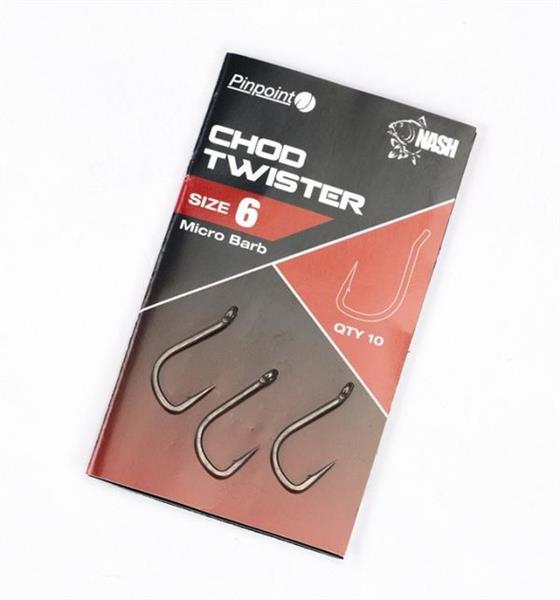 Grote foto nash chod twister 10 st karperhaken sport en fitness vissport