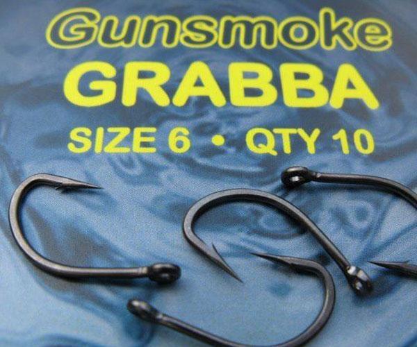 Grote foto atomic tackle gunsmoke grabba maat 7 10 st karperhaken sport en fitness vissport