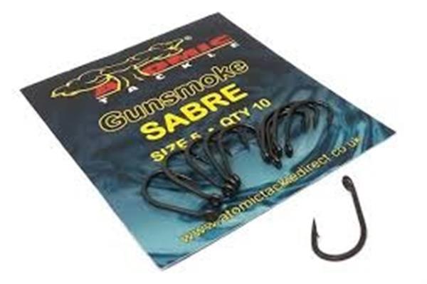 Grote foto atomic tackle gunsmoke sarbe maat 6 10 st karperhaken sport en fitness vissport