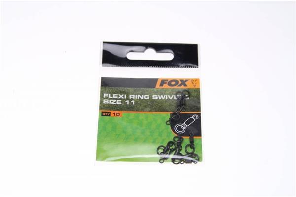 Grote foto fox flexi ring swivels maat 11 10 st wartels sport en fitness vissport