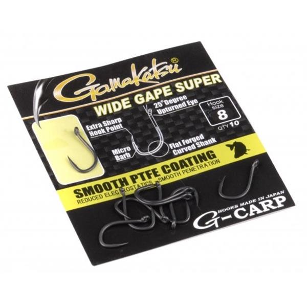 Grote foto gamakatsu g carp wide gape super 10 st karperhaken sport en fitness vissport