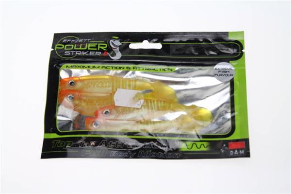 Grote foto dam effzett power striker 9cm 4 st shads gold fish sport en fitness vissport