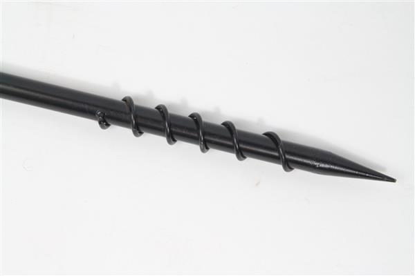 Grote foto stalen bankstick screw end zwart sport en fitness vissport