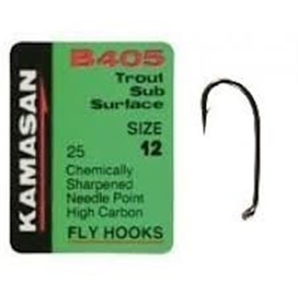 Grote foto kamasan b405 trout sub surface 25 st vlieghaken sport en fitness vissport