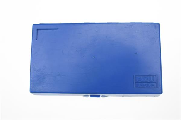 Grote foto abu tacklebox small gevuld met vintage 8 abu lepels spinners sport en fitness vissport