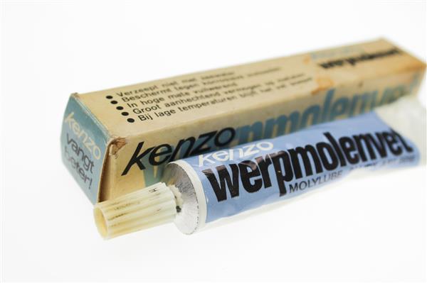 Grote foto vintage kenzo werpmolen vet tube doos sport en fitness vissport