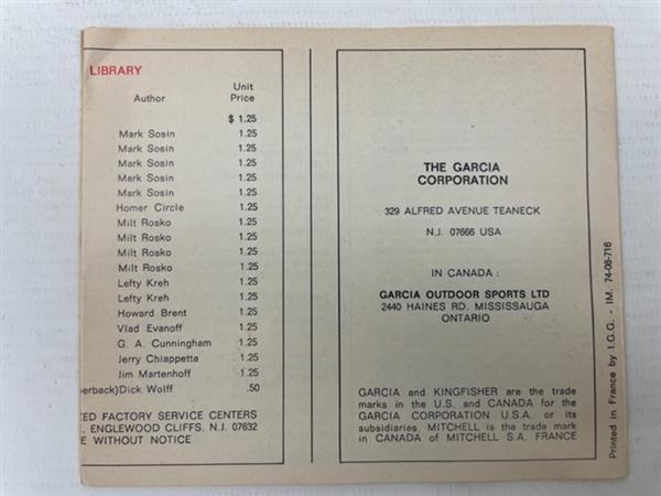 Grote foto garcia service boekje van mitchell 600 series reel sport en fitness vissport