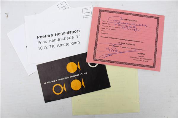 Grote foto diverse vintage hengelsport garantiebewijzen bestelkaarten sport en fitness vissport