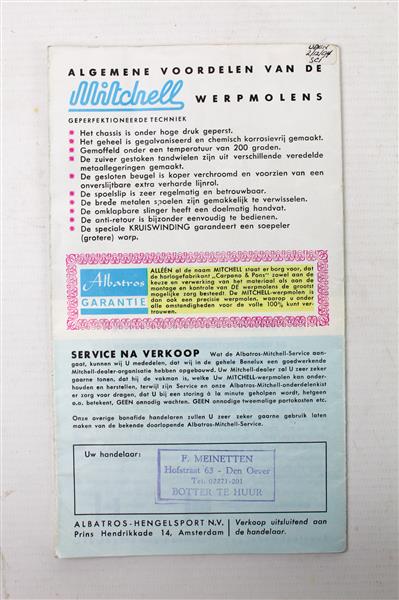 Grote foto vintage albatros mitchell folder garantiebewijs sport en fitness vissport