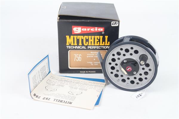 Grote foto mitchell 756 g34012 vliegvisreel doos papieren sport en fitness vissport