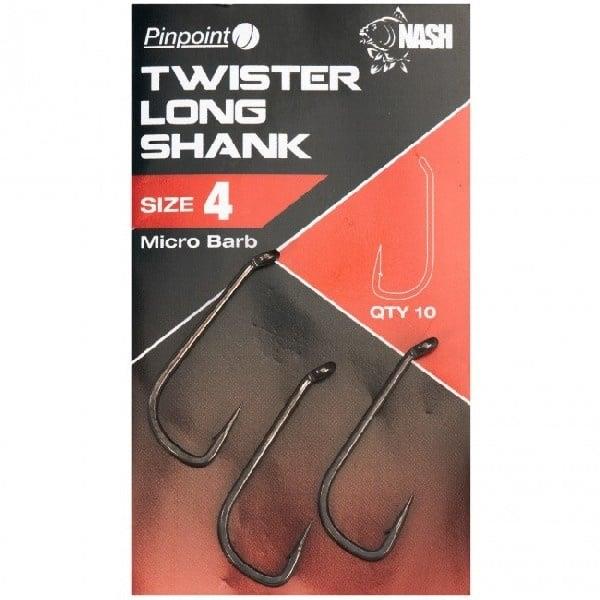 Grote foto nash twister long shank 10 st karperhaken sport en fitness vissport