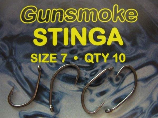 Grote foto atomic tackle gunsmoke stinga maat 7 10 st karperhaken sport en fitness vissport