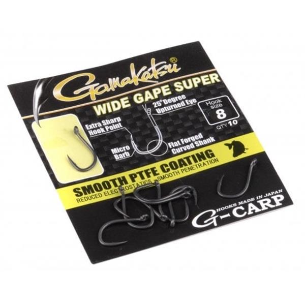 Grote foto gamakatsu g carp wide gape super 10 st karperhaken sport en fitness vissport