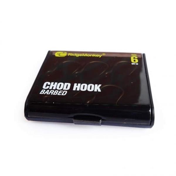 Grote foto ridgemonkey rm tec chod hook barbed 10 st karperhaken sport en fitness vissport