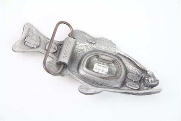 Grote foto bergamot bass belt buckle made in usa gesp kleding heren broeken