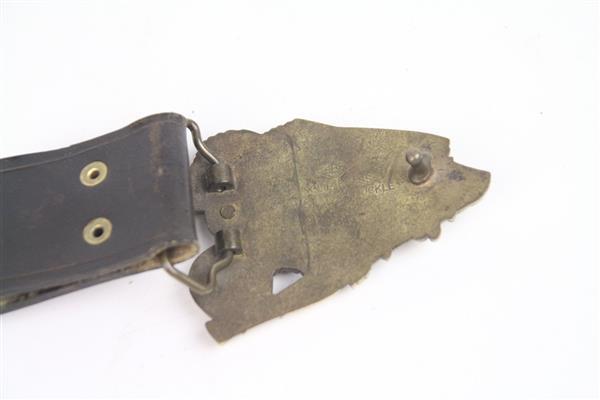 Grote foto solid brass belt buckle met riem kleding heren broeken