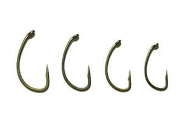 Grote foto avid carp reaction hooks crv curved barbed 12 st karperhaken sport en fitness vissport