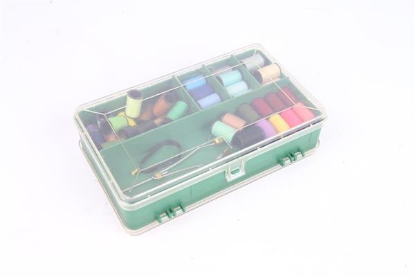 Grote foto tacklebox gevuld met 50 vliegbind draden en tools sport en fitness vissport
