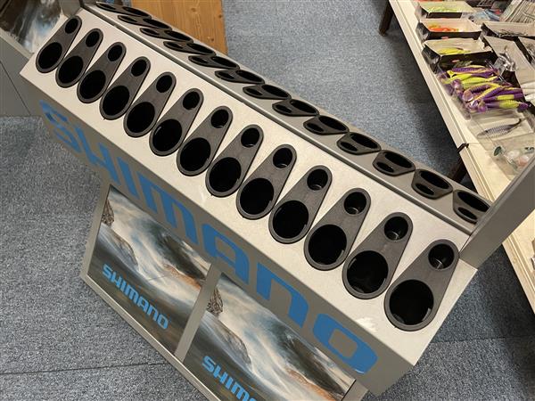 Grote foto shimano hengelrek metaal voor 26 52 hengels sport en fitness vissport