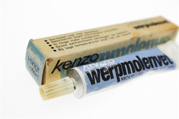 Grote foto vintage kenzo werpmolen vet tube doos sport en fitness vissport