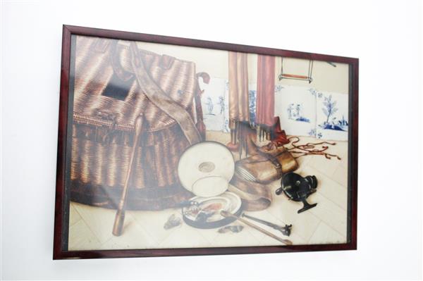 Grote foto vintage hengelsport ingelijste illustratie 30 3 x 20 3 cm sport en fitness vissport