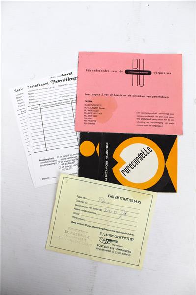 Grote foto diverse vintage hengelsport garantiebewijzen bestelkaarten sport en fitness vissport