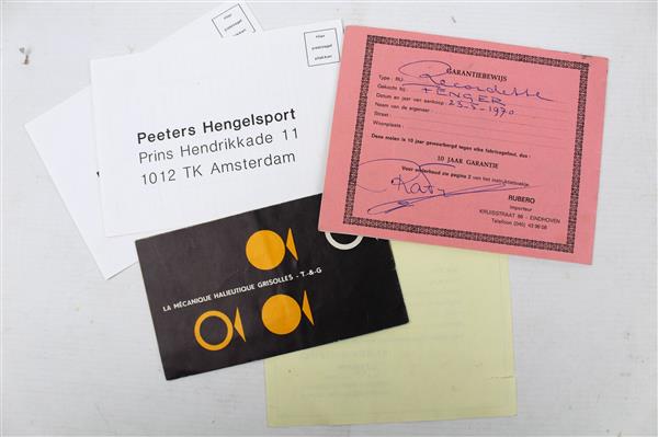 Grote foto diverse vintage hengelsport garantiebewijzen bestelkaarten sport en fitness vissport
