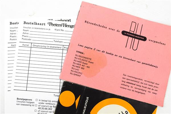 Grote foto diverse vintage hengelsport garantiebewijzen bestelkaarten sport en fitness vissport