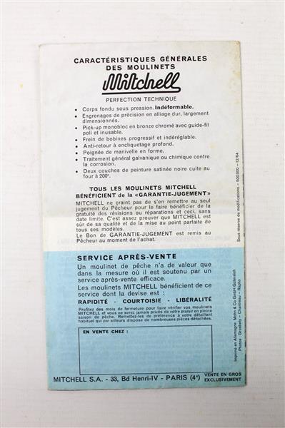 Grote foto vintage mitchell folder garantiebewijs sport en fitness vissport