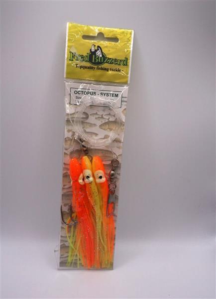 Grote foto fred buzzerd octopus system 140 cm 3 pcs yellow orange sport en fitness vissport