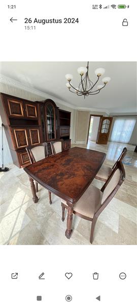 Grote foto eetkamer set met uitschuifbare tafel 6 stoelen antiek en kunst stoelen en banken