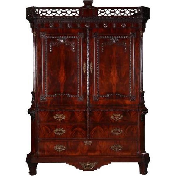 Grote foto garderobe kast of kapstok met deuren roede met haken en roede hollands kabinet ca. 1790 no 680121 antiek en kunst stoelen en banken