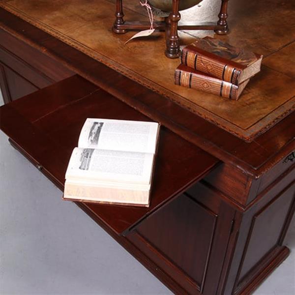 Grote foto groot bijna vierkant partnerbureau ca 1900 prachtig doorleefd leer ingelegd schrijfblad no.217180 antiek en kunst overige in antiek gebruiksvoorwerpen