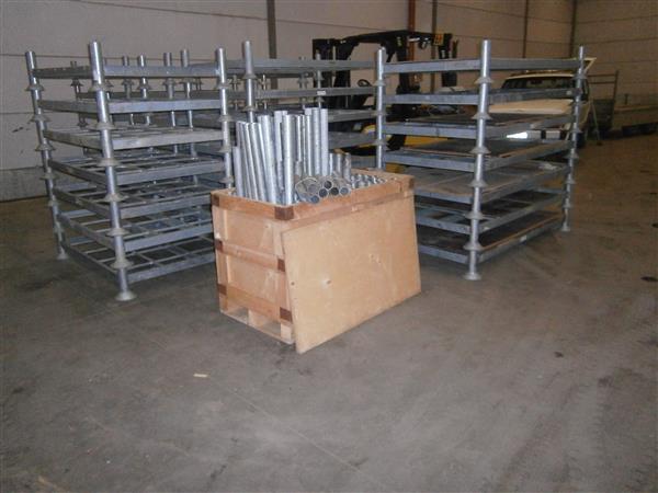 Grote foto stapelbare mobiele racks doe het zelf en verbouw palletwagens en pompwagens