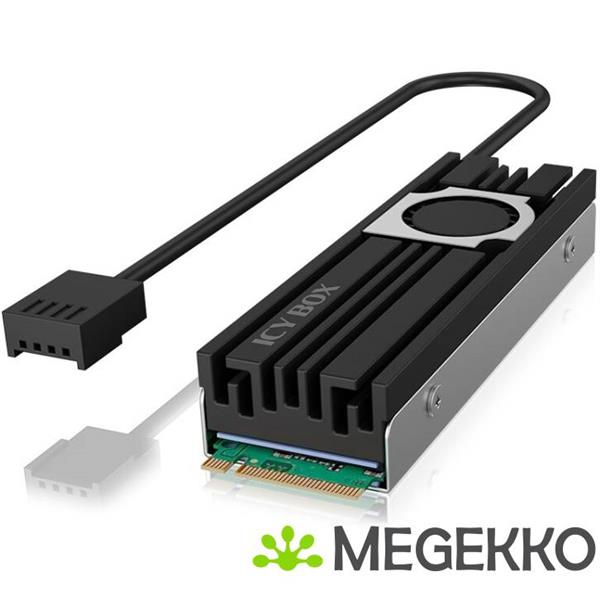 Grote foto icy box m2hsf 703 hardwarekoeling ssd solid state drive koelplaat 2 cm 1 stuk s zwart grijs computers en software overige computers en software