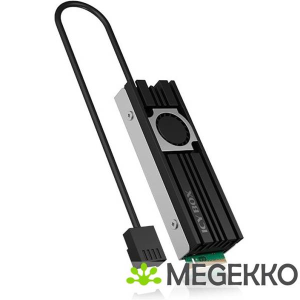Grote foto icy box m2hsf 703 hardwarekoeling ssd solid state drive koelplaat 2 cm 1 stuk s zwart grijs computers en software overige computers en software