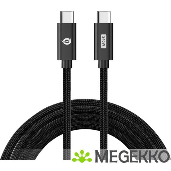 Grote foto conceptronic etta03b20 usb kabel 2 m usb 2.0 usb c zwart computers en software overige computers en software