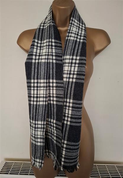 Grote foto vintage zwart wit geruite unisex sjaal kleding dames mutsen sjaals en handschoenen