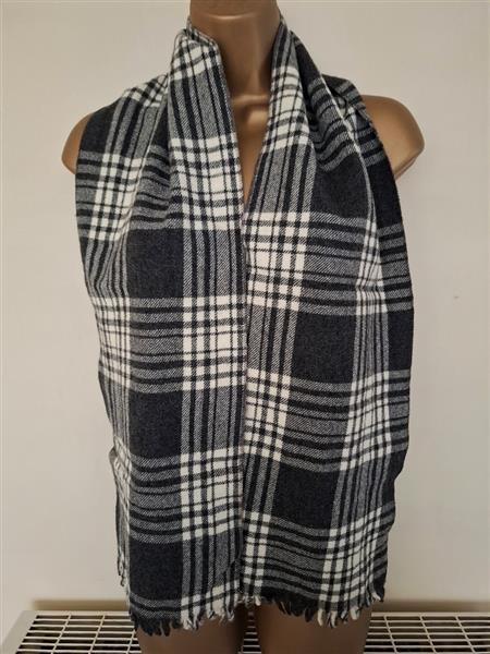 Grote foto vintage zwart wit geruite unisex sjaal kleding dames mutsen sjaals en handschoenen