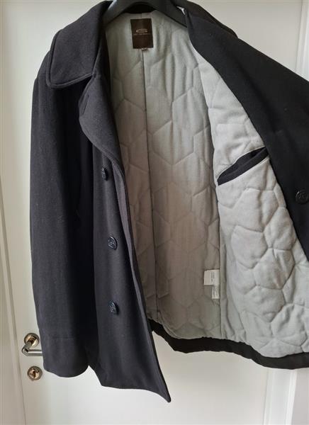 Grote foto zwarte wollen peacoat van g star large xl kleding heren jassen winter